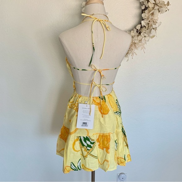 🍋 SABO Astyn Dress in Amalfi Citrus Lemons Oranges Fruit Print Yellow Sundress - Picture 11 of 16